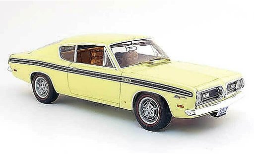 Plymouth Barracuda 1969 1/18 Highway 61 formula s 383 jaune miniature
