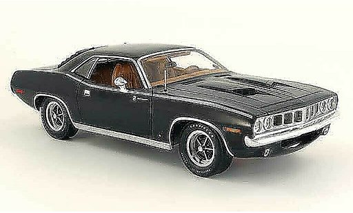 Plymouth Gran Barracuda 1971 1/18 Highway 61 noire miniature