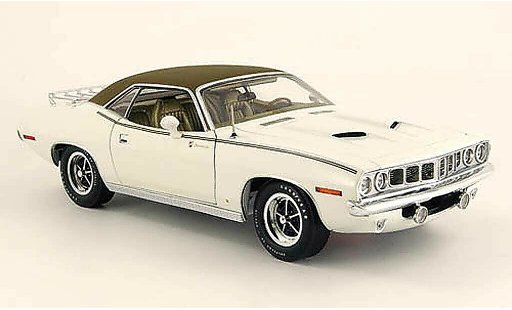 Plymouth Gran Barracuda 1971 1/18 Highway 61 blanche/noir miniature