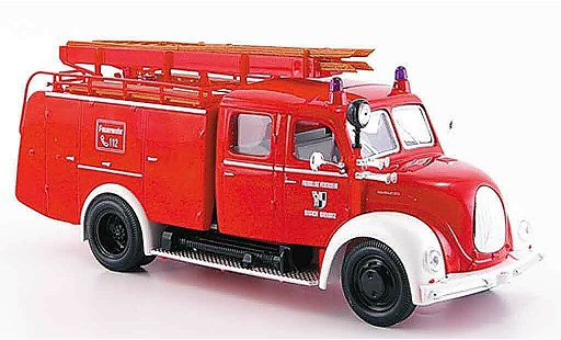Magirus TLF 16 Merkur 1/43 Yat Ming rouge blanche pompier miniature