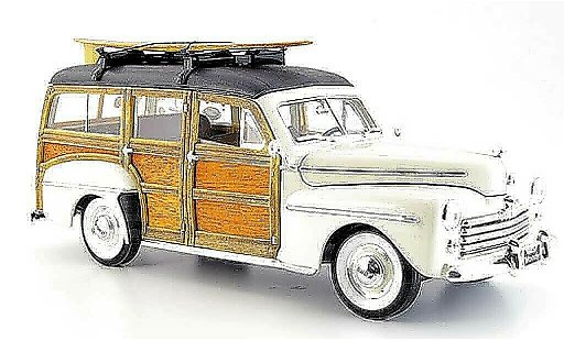 Ford Woody Woody Wagon 1/18 Yat Ming blanche 1948 miniature