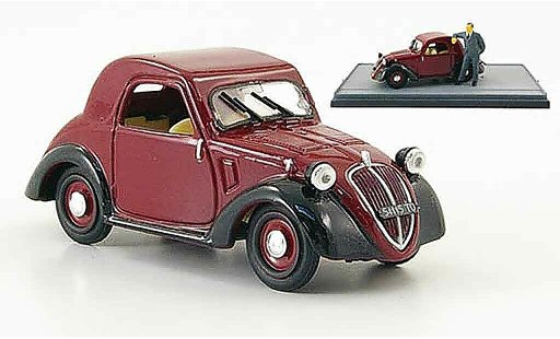 Fiat 500 A 1/43 Brumm Topolino rouge noire 1936 miniature