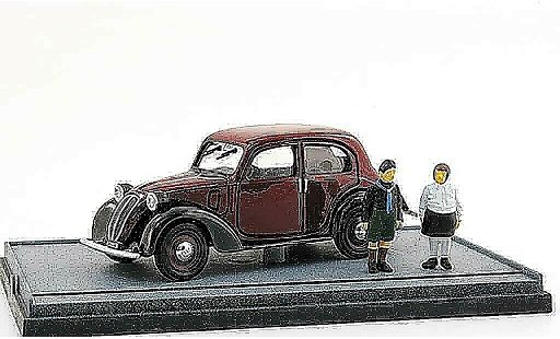 Fiat 1100 Nuova Balilla 1/43 Brumm avec 2 Figuren miniature