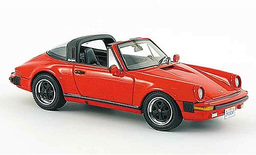 Porsche 911 Targa 1/43 Neo Carrera rouge USA Version 1985 miniature