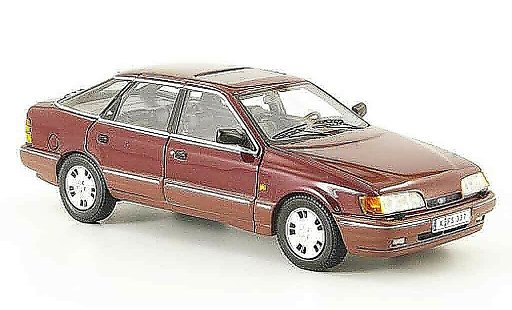 Ford Scorpio MK1 1/43 Neo rouge 1986 miniature