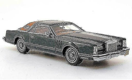 Lincoln Continental 1978 1/43 Neo Mark V noire-vert miniature