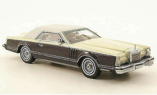 Lincoln Continental 1979 1/43 Neo Mark V bleu/creme/blanche miniature