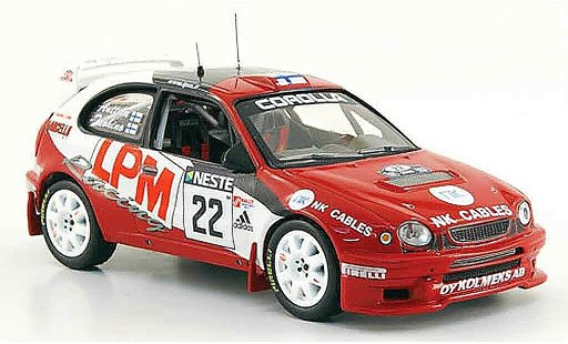 Toyota Corolla WRC 1/43 IXO no.22 rallye finland 2000 miniature