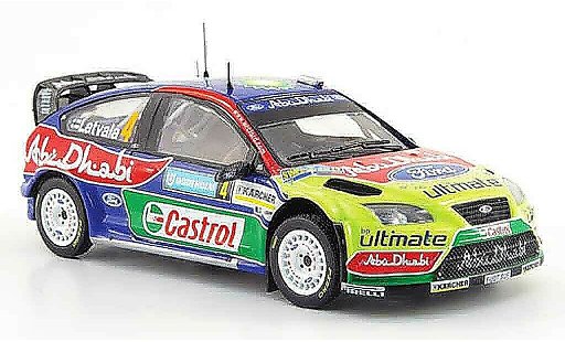 Ford Focus RS WRC 1/43 IXO 07 No.4 BP Abu Dhabi Rally Su&Atilde;&uml;de 2008 miniature