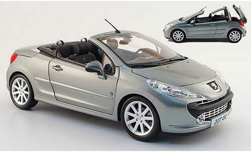 Peugeot 207 CC 1/18 Norev roland garros grise 2008 miniature
