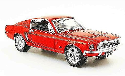 Ford Mustang Hardtop 1/43 Yat Ming rouge miniature