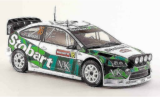 Ford Focus RS WRC 1/18 Sun Star no.16 wilson/orr rallye pays de galles 2007 miniature