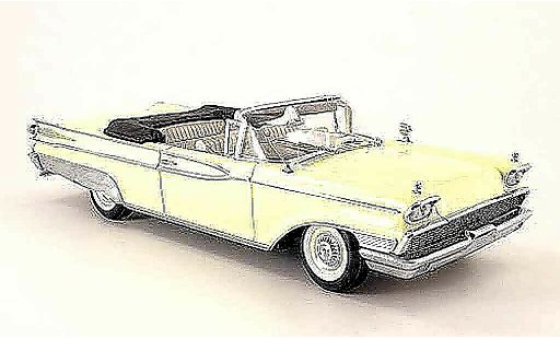 Mercury Parklane Convertible 1/18 Sun Star cabriolet jaune geoffnetes capote 1959 miniature