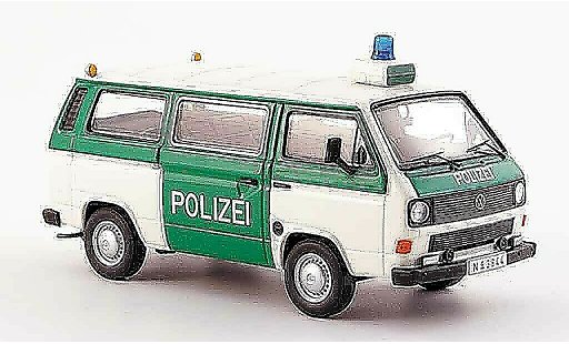 Volkswagen Combi B 1/43 Premium Cls t3b bus police blanche verte miniature