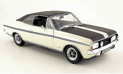 Opel Commodore A 1/18 Revell coupe gs e blanche noire 1970 miniature