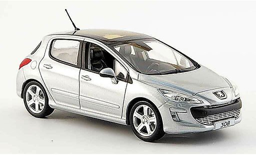 Peugeot 308 Feline 1/43 Norev grise 5portes 2007 miniature