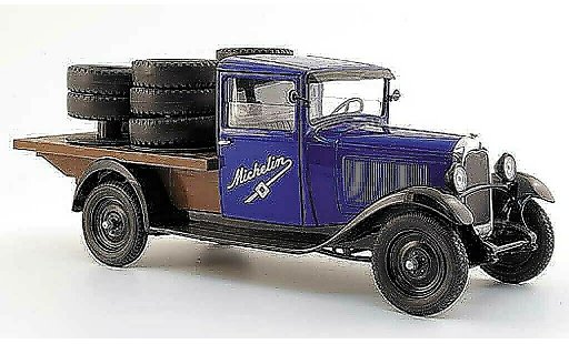 Citroen C4 1930 1/18 Solido plateau michelin avec ladegut miniature