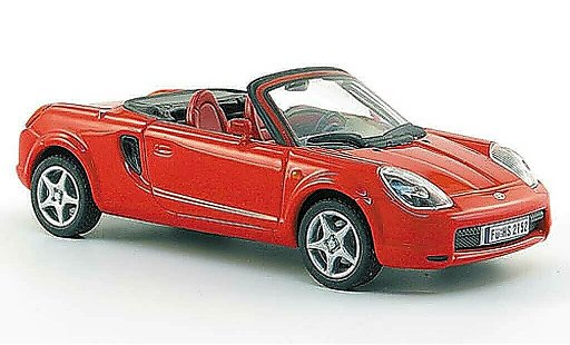 Toyota MR2 ZZW30 1/43 Solido 2 (W3) rouge 2000 miniature