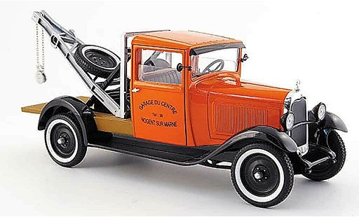 Citroen C4 1930 1/18 Solido abschleppwagen orange/noire miniature
