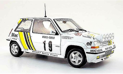 Renault 5 Rallye 1/18 Norev GT Turbo no. 19 diac monte carlo 1989 miniature