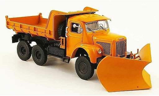 Berliet GBC camion 1/43 Norev 8 6x6 orange avec Schneepflug 1959 miniature
