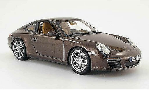 Porsche 911 Carrera 1/18 Norev marron 2008 miniature