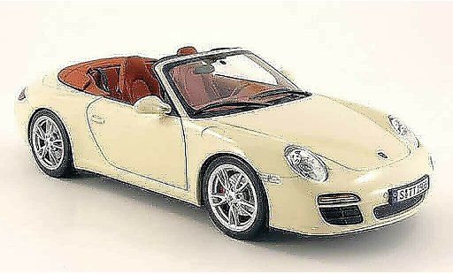 Porsche 911 Carrera 1/18 Norev cabriolet creme blanche 2008 miniature