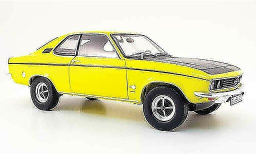 Opel Manta A 1/18 Norev sr jaune noire 1970 miniature