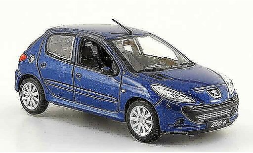 Peugeot 206 Base 1/43 Norev bleu 2009 miniature