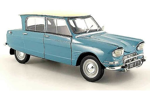 Citroen Ami 6 Berline 1/18 Norev bleu blanchees toit 1963 miniature