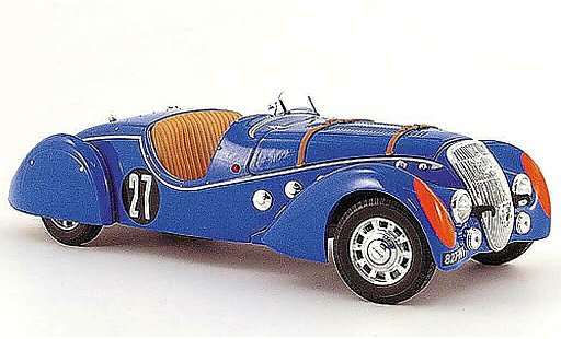 Peugeot 302 Roadster 1/18 Norev Darl'Mat no. 27 24h le mans 1937 miniature