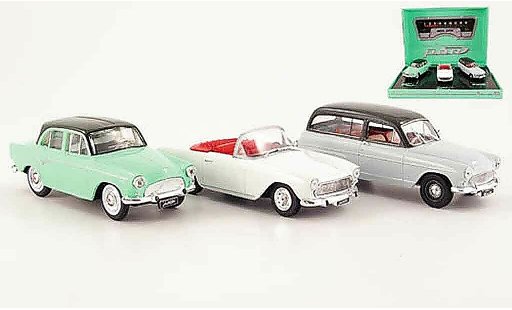 Simca P 60 Base 1/43 Norev 3er limousine cabrio et kombi miniature