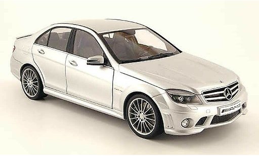 Mercedes Classe C AMG 1/18 Autoart 63 grise avec ledersitze 2007 miniature