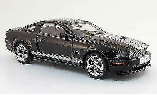 Shelby GT Base 1/18 Autoart noire avec bandes grises 2007 miniature