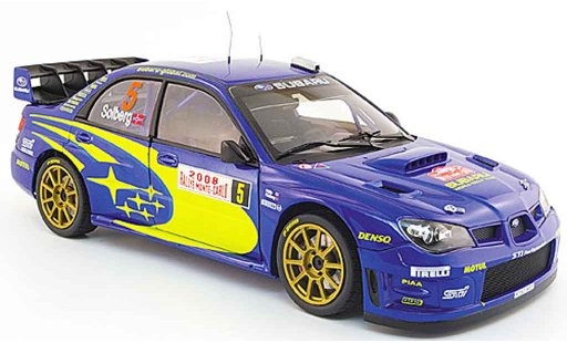 Subaru Impreza WRC 1/18 Autoart no.5 solberg millsrallye monte carlo 2008 miniature