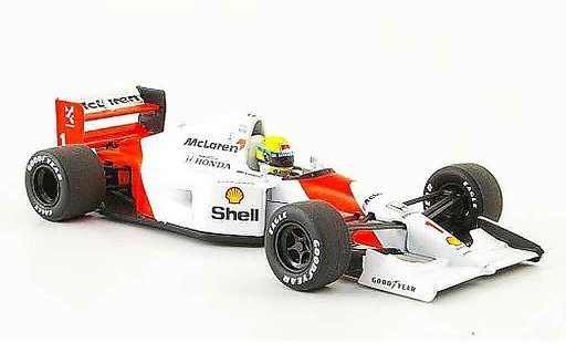 Honda F1 Base 1/43 Minichamps McLaren MP 4 7 No.1 A.Senna Saison 1992 miniature