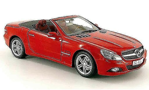Mercedes Classe SL cabriolet 1/18 Minichamps (r230) rouge 2008 miniature