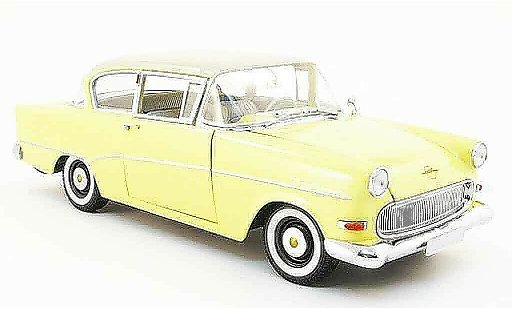 Opel Rekord P1 1/18 Minichamps jaune/blanche 1958 miniature