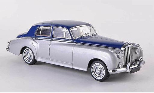 Bentley Continental berline 1/43 Minichamps S2 Standard Saloon grisegrise/bleue RHD 1960 miniature
