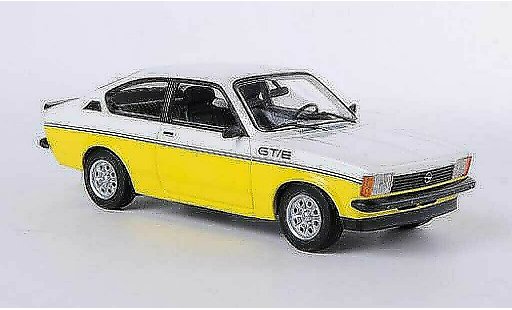 Opel Kadett C GT/E 1/43 Minichamps blanche/jaune 1978 miniature