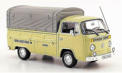 Volkswagen Combi Base 1/43 Minichamps t 2 plateau beige 1972 miniature