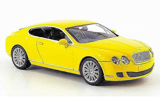 Bentley Continental GT 1/43 Minichamps jaune Linea 2008 miniature