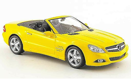 Mercedes Classe SL Base 1/43 Minichamps (R230) jaune Linea Giallo 2008 miniature