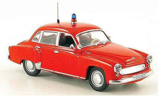 Wartburg 312 Base 1/43 Minichamps A pompier Potsdam 1958 miniature