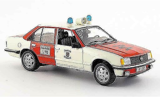 Opel Rekord E 1/43 Schuco pompier wuppertal rouge blanche miniature