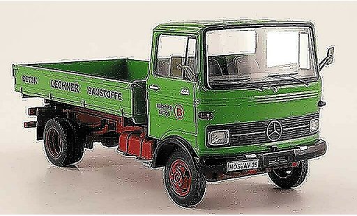 Mercedes LP 608 Pritsche 1/43 Schuco Kipper Lechner Baustoffe verte miniature