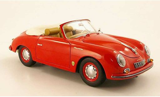 Porsche 356 1955 1/18 Schuco A Cabriolet rouge miniature