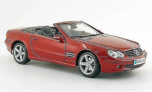 Mercedes Classe SL cabriolet 1/18 Maisto rouge avec licht et sound miniature