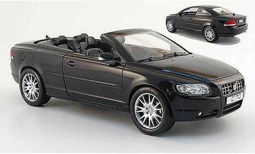 Volvo C70 Cabriolet 1/18 Powco noire 2006 miniature