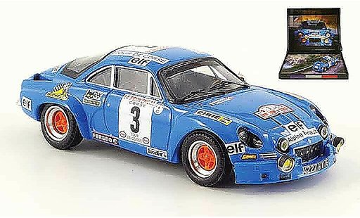 Alpine A110 rallye 1/43 Trofeu no.3 gitanes korsika 1974 miniature